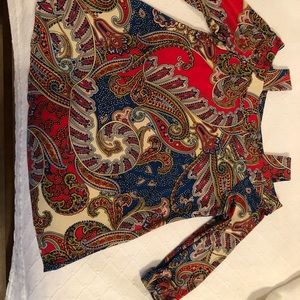 Worn once! Chico’s cold shoulder a-line top.